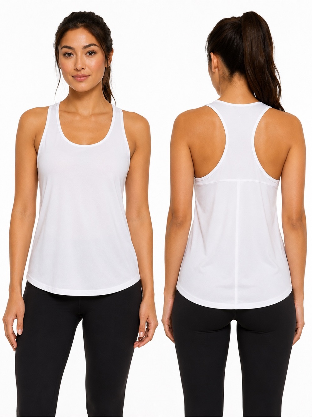 Bally Total Fitness Women’s White Racerback Tank Top Size M